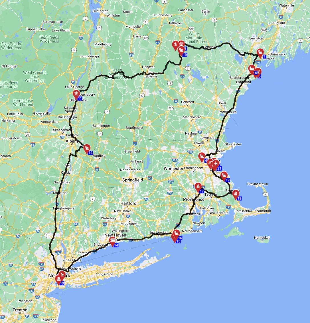 Boston Roundtrip- 9 days